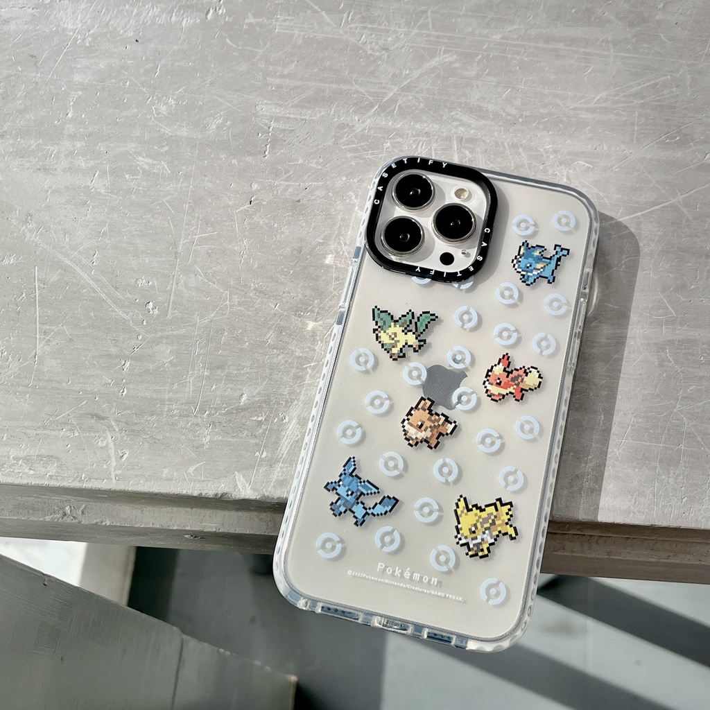 Pokémon Pikachu 8bit Pixel Dễ Thương Anime Nhật Bản Hoạt Hình Trò Chơi Vỏ Mềm Tương Thích Cho iPhone 17 Pro Max Air Plus 16 / 15 / 14 / 13 / 12 / 11 / XR / X / XS / SE / 8 / 7 / 6