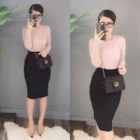 Áo tay dài thun gân, áo thun gân body dáng chuẩn -LYLYNA A02