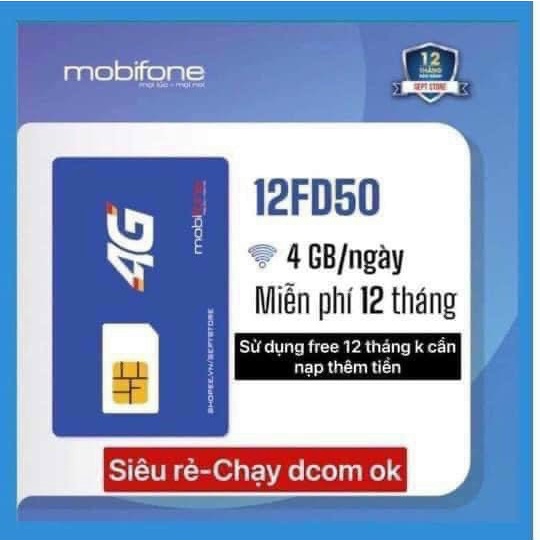 SIM 12FD50 5G/NGÀY 12 THÁNG MIỄN PHÍ | Shopee Việt Nam