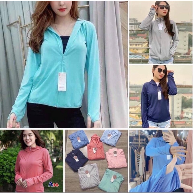 Áo chống nắng nữ thông hơi 1 lớp dáng ngắn chất đẹp cực thoáng mát PS019