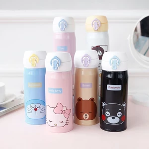 BÌNH INOX GIỮ NHIỆT NẮP CÀI - MÀU PASTEL - 450ML