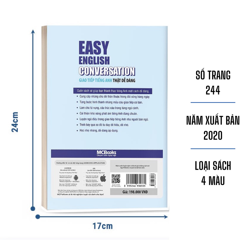 Sách Easy English Conversation - Giao tiếp tiếng Anh thật dễ dàng Học Kèm App Online
