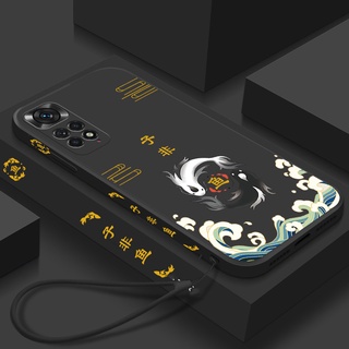 Ốp lưng Redmi Note 13 12 11 10 Pro 9 9S 10S 11S Xiaomi Mi 12 13 11 Lite Cá Sóng Biển Hoa Chống Sốc Dây Buộc Vỏ Điện Thoại Tpu Mềm