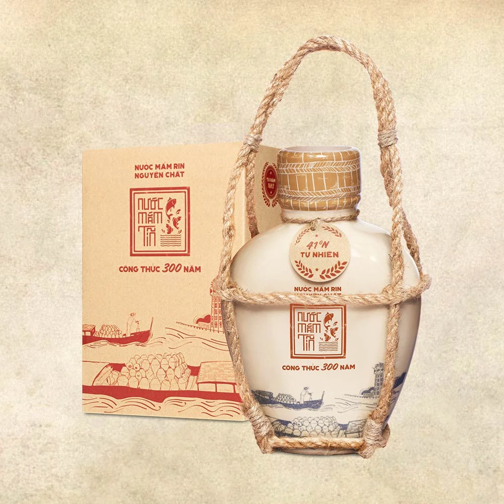 [Loại Đặc Biệt] Nước mắm Tĩn nhãn xưa độ đạm 41N 500ml rin nguyên chất truyền thống sạch