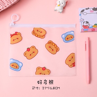 Túi zip A5 hình gấu