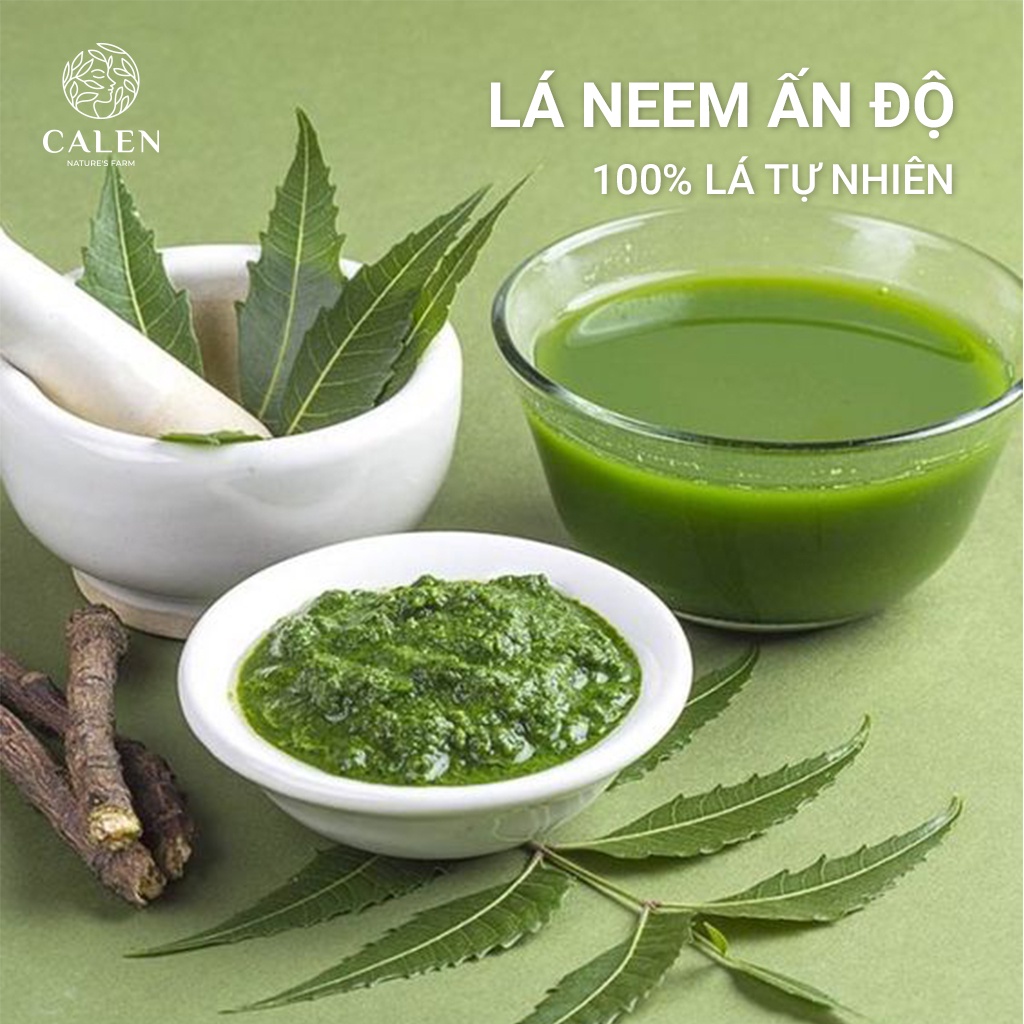 Mặt nạ lá Neem Calen đắp mặt nguyên chất 100% giúp cấp ẩm tẩy da chết dưỡng trắng da dạng bột (Mask bột lá neem)