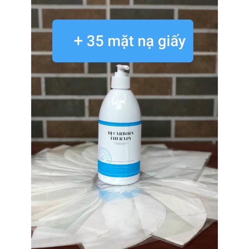 Mặt nạ thải độc DJ Carbon Therapy CO2 chai  500ml + 35 Mặt Nạ Giấy