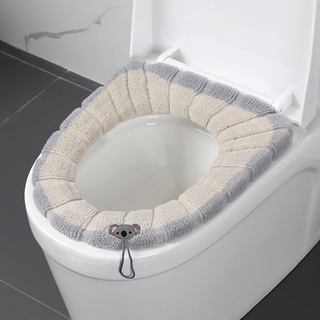 Lót bồn cầu mùa đông có dây kéo, Miếng lót bồn cầu chống lạnh loại nỉ dày sử dụng nhiều lần 88205