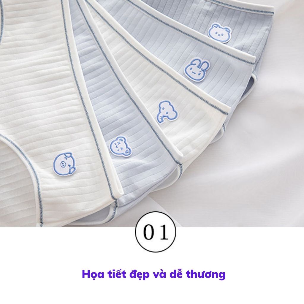 Quần lót nữ cotton tôn dáng họa tiết dễ thương, Quần chíp nữ kháng khuẩn khử mùi LANIXA L861