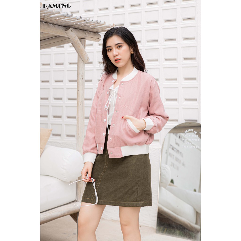 Ảnh Áo khoác bomber nhung 2 lớp KAMONG A019 2