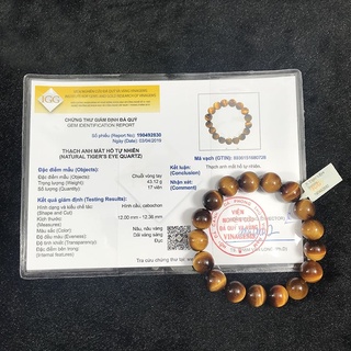 Vòng tay phong thủy mệnh kim - Vòng đeo tay đá mắt hổ vàng nâu - May mắn tài lộc
