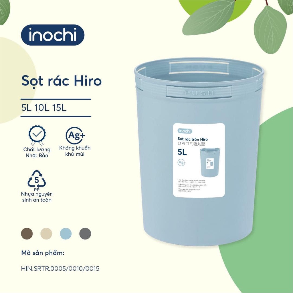 Sọt rác nhựa INOCHI MÀU NGẪU NHIÊN dung tích 5L, 10L, 15L chất lượng ...