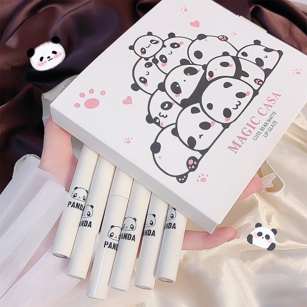 Set 6 Son Kem Lì MAGIC CASA Hình Gấu Dễ Thương Làm Quà Tặng