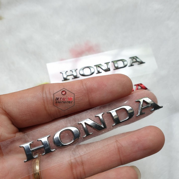 TEM HONDA CHỮ NỔI MÀU BẠC HÀNG CAO CẤP DÀI 8 CM - 1 CHỮ | Shopee Việt Nam