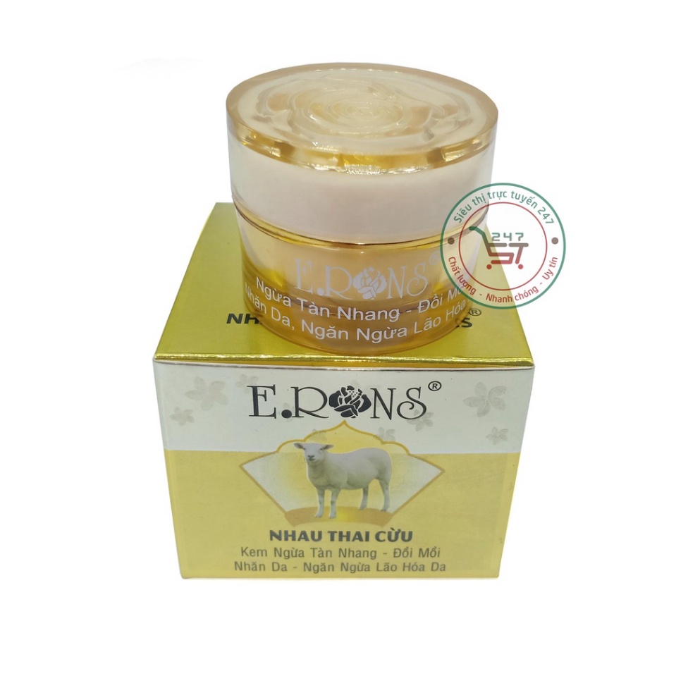 Kem Nám Tàn nhang Trắng da mờ Thâm Đồi mồi Nhăn da Ngăn ngừa lão hóa da ERons 6.8g (Vàng-Xám)