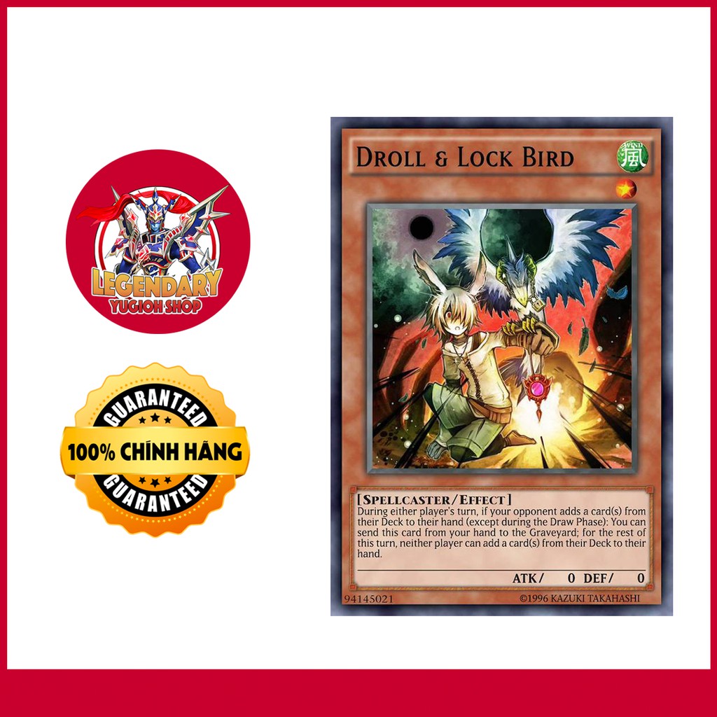 [Thẻ Bài Yugioh Chính Hãng] Droll & Lock Bird | Shopee Việt Nam