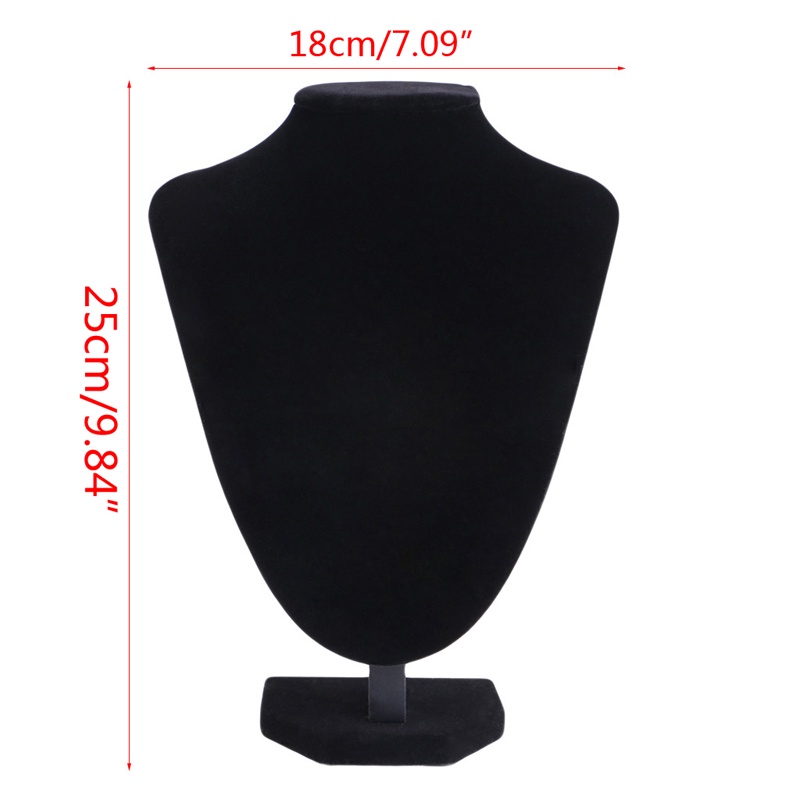 Vải nhung màu đen cho maniquê ngực, kệ trưng bày trang sức và kệ treo vòng cổ bán thân