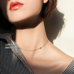 Dây Chuyền Bạc 925 Cá Tính Choker Hàn Quốc