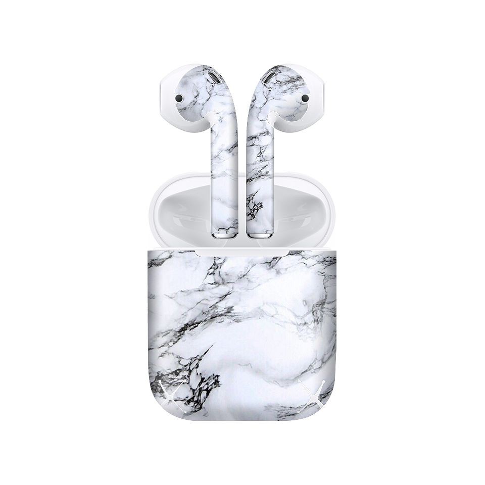 Miếng dán skin cho AirPods in hình đá trắng - dah006 (AirPods 1, 2, 3, Pro, i12)