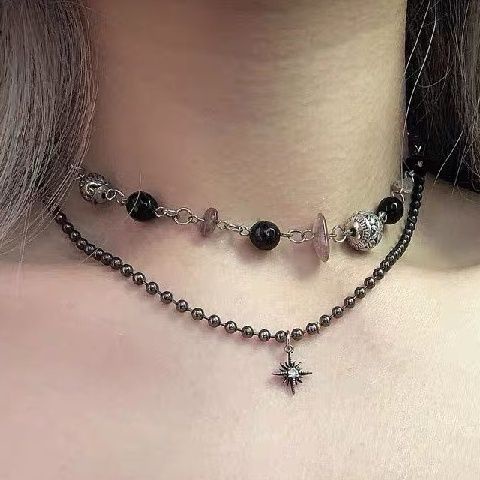 Vòng cổ Mặt Đá Phong Cách Hàn Quốc Cổ Điển Cho Nữ