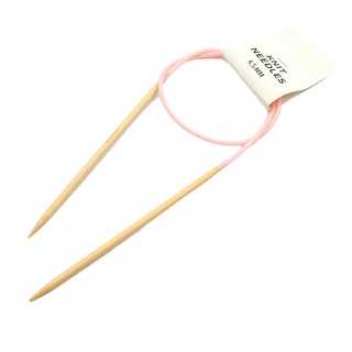 Set 2 kim đan len bằng gỗ tre hình tròn tiện lợi