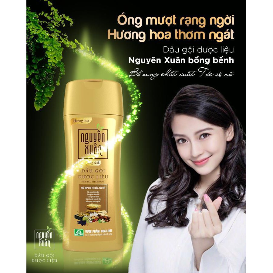 Ảnh Combo Dầu gội và dầu xả Nguyên Xuân vàng dưỡng tóc bồng bềnh NX5, dầu gội dược liệu Nguyên Xuân cho da dầu giảm bết 4