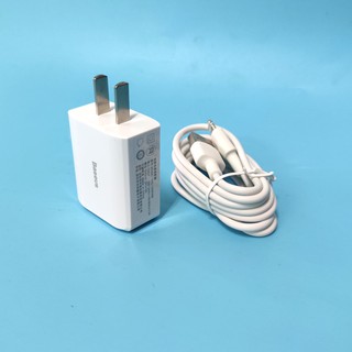 Bộ sạc Baseus CCDX-A02 cổng LaiNing max 2A, dây dài 1m, truyền dữ liệu (Trắng)