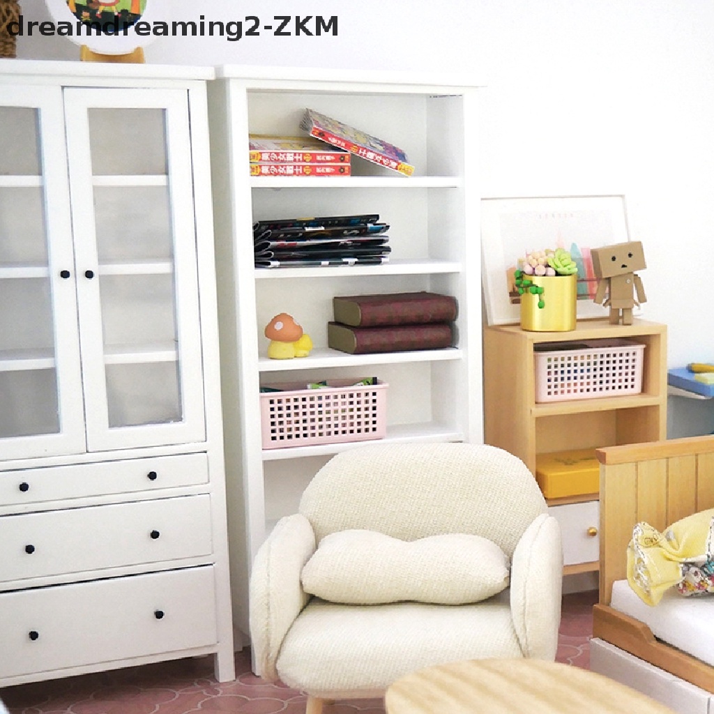 [Dreaming] Mô Hình Tủ Sách / Tủ Tivi / Tủ Kính / Tủ Nội Thất Trang Trí Nhà Búp Bê [zkm]