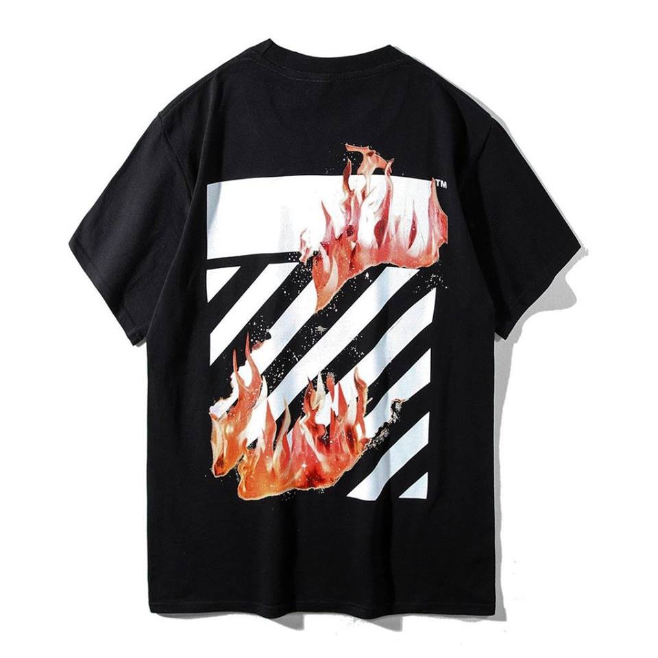 o Off White Fire Spliced T shirt C nh th t s n ph m Shopee