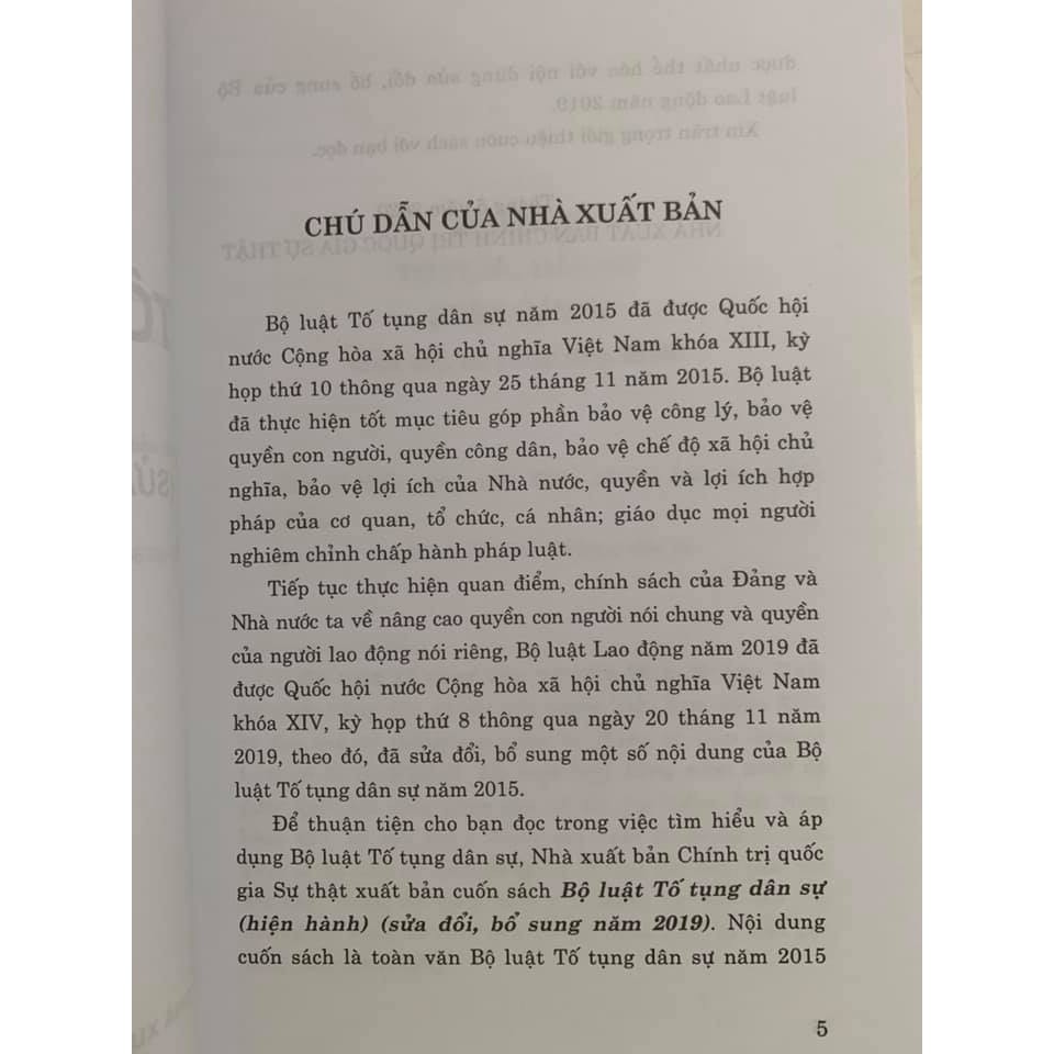 Ảnh Sách - Bộ luật tố tụng dân sự (hiện hành) 2
