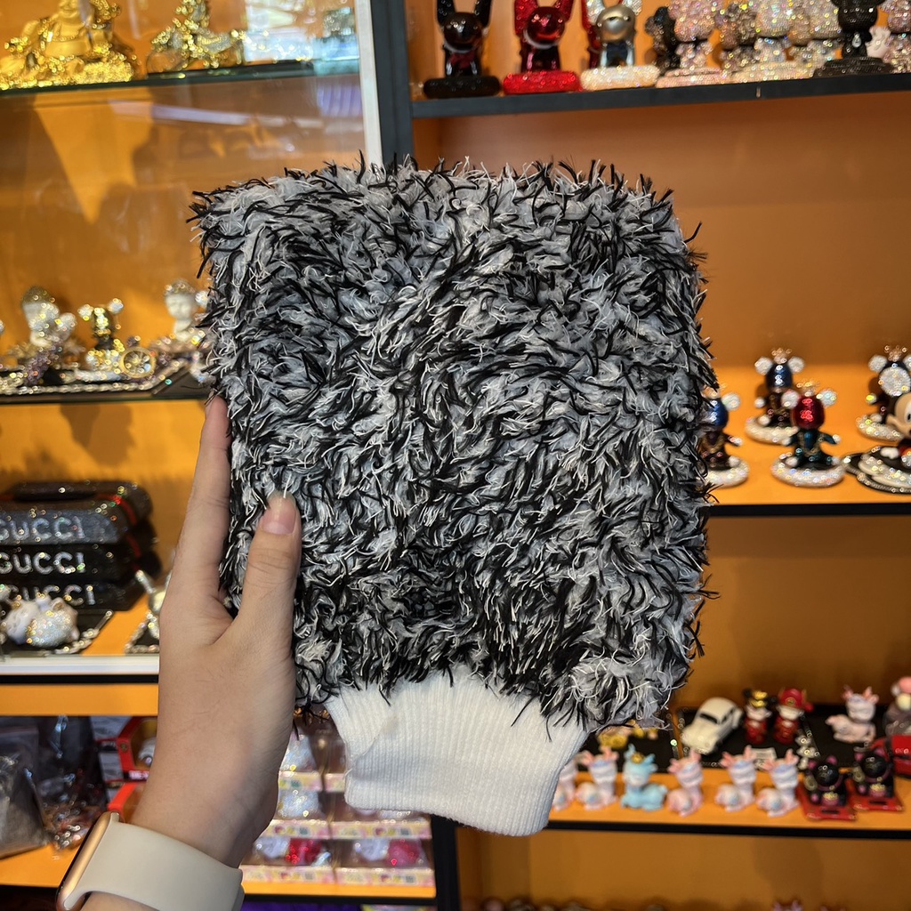 Găng Tay , Bao Tay Rửa Xe Sợi Microfiber Mềm Mịn Thắm Hút Tốt
