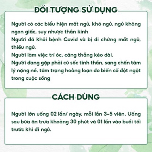 Ảnh Viên Uống Giúp Ngủ Ngon An Thần Vinh Gia, Giảm Căng Thẳng Mệt Mỏi, Suy Nhược Thần Kinh (60v/ Hộp) 4