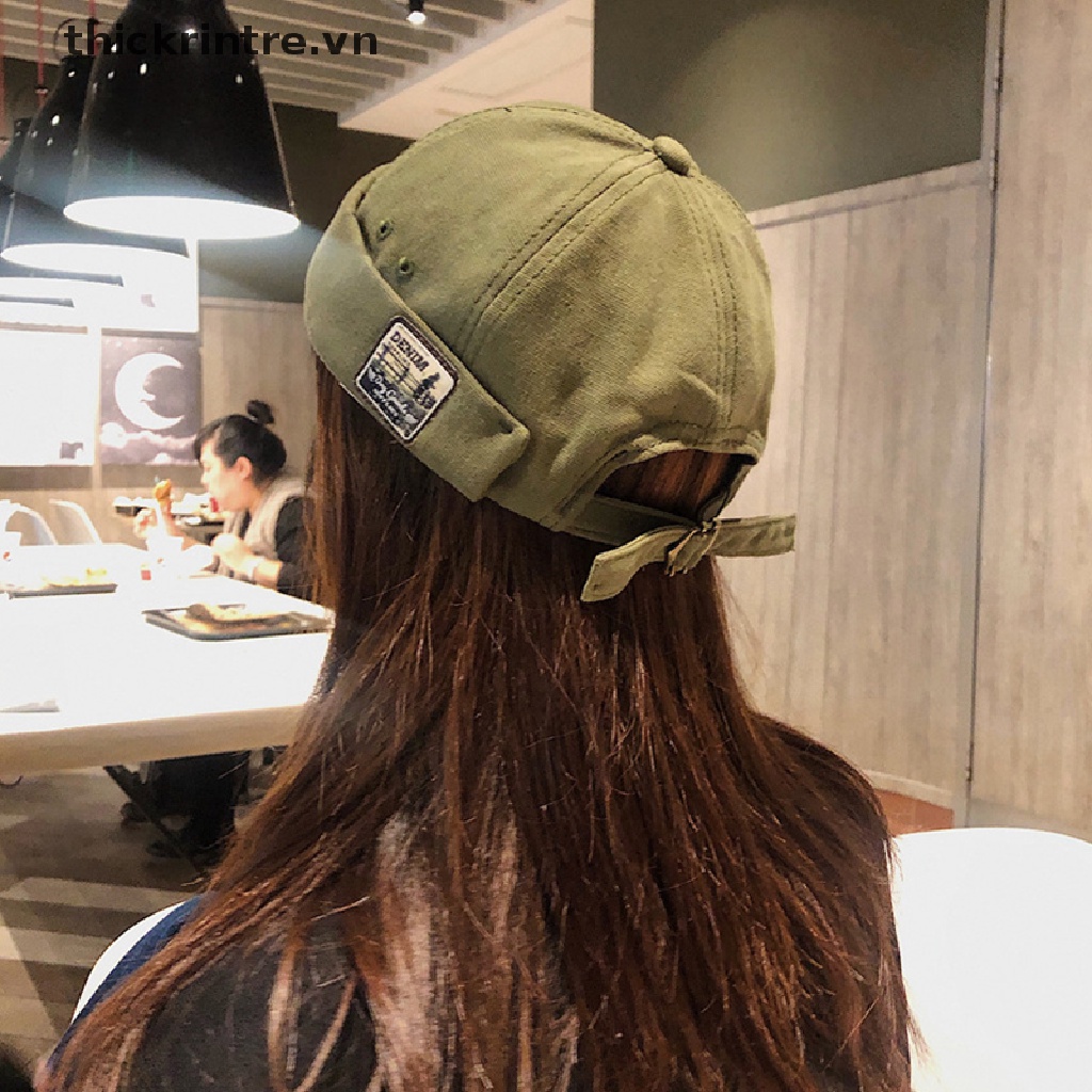 [Mới] Fold Skullcap Retro Nam Thủy Thủ Nữ Cuộn Ấm Còng Xô Mũ Không Vành