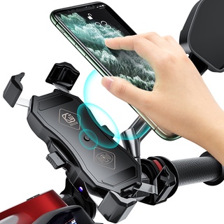 Kewig M11 ( sạc Bluetooth + USB)-Kẹp điện thoại sạc không dây-  oto, xe máy, xe đạp dành cho điện thoại Iphone, Samsung,