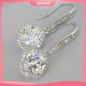 Khuyên Tai Dạng Móc Thả Lủng Lẳng Đính Đá Zircon Cho Nữ
