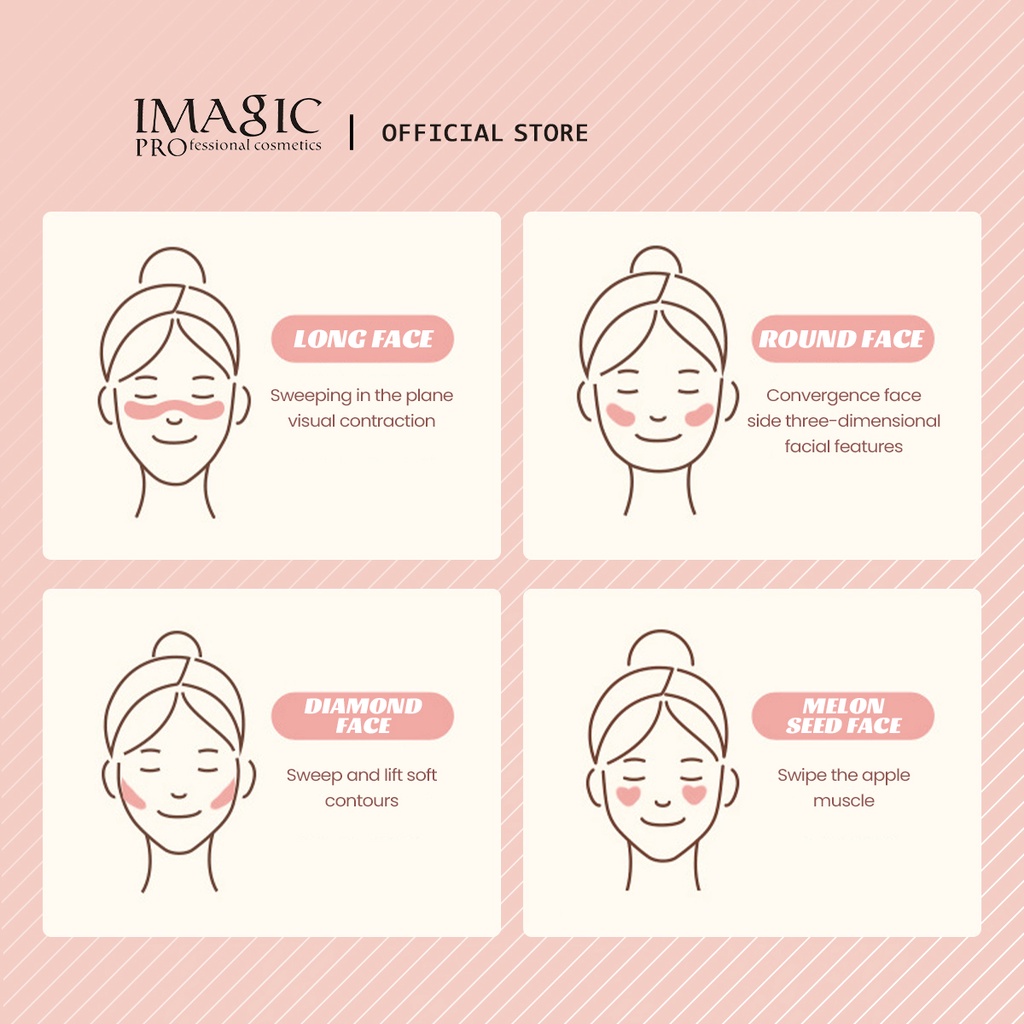 Mô tả Bảng má hồng IMAGIC 6 màu tạo khối tự nhiên không thấm nước 142g - 5