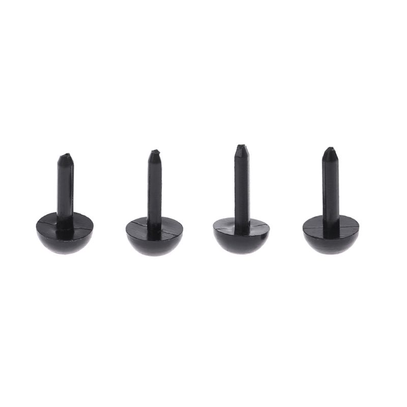 Set 100 mắt nhựa đen để làm gấu bông búp bê thủ công tiện lợi cỡ 3mm/ 4mm/ 5mm/ 6mm