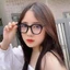 Kính mắt râm mát nữ nam gọng kính chữ V mắt vuông phong cách Hàn Quốc chống tia UV thay được tròng cận ABICA 050