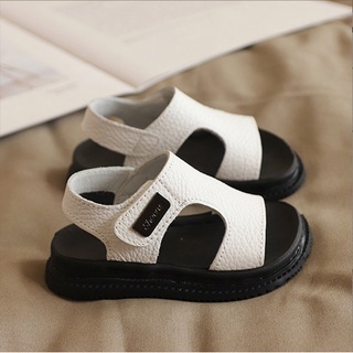 Form nhỏ Sandal Hở Mũi Da Trơn Đế Siêu Mềm Phong Cách Hàn Quốc Cho Bé Trai K152