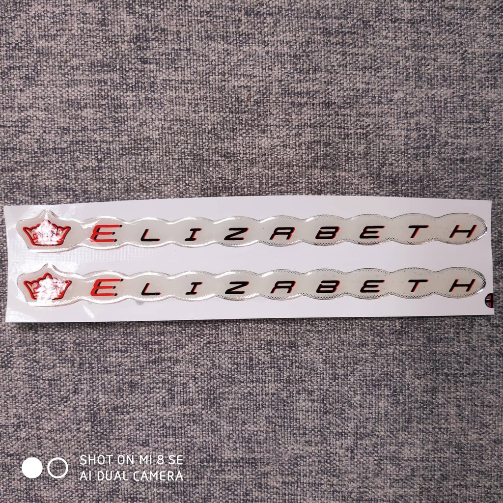 Bộ tem chữ nổi ELIZABETH ZIN SẮC NÉT (2 CHỮ) | Shopee Việt Nam