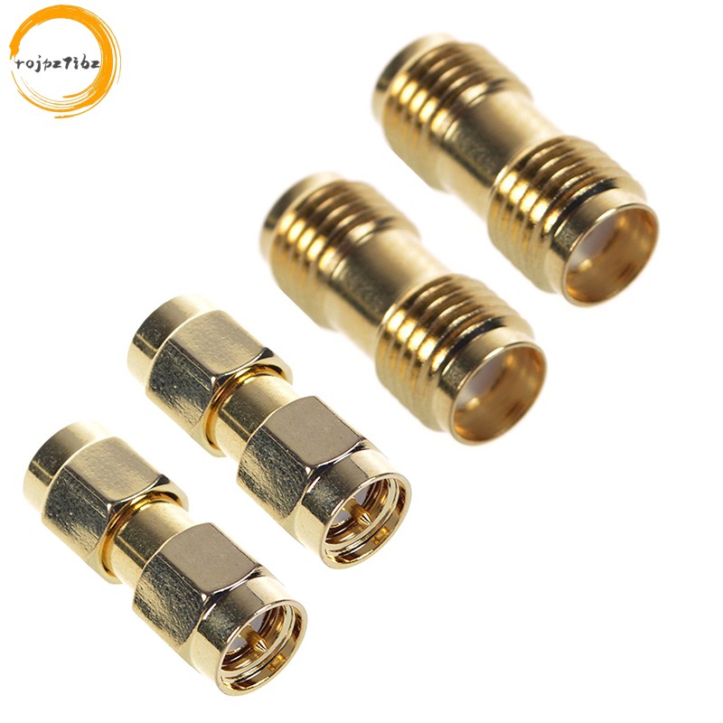 2 Chiếc SMA Nam Sang SMA Nam Cắm + 2 Chiếc SMA Nữ Sang SMA Nữ Jack RF Đồng Trục Adapter Kết Nối