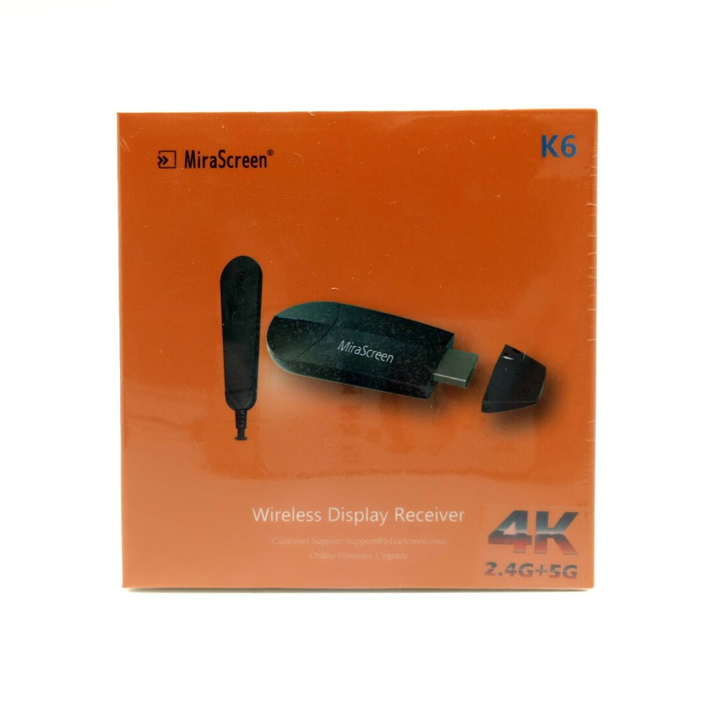 MiraScreen K6 Wireless TV Display Adapter – 1080p Miracast, 2.4G/5G