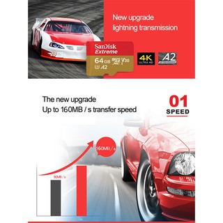 Thẻ Nhớ MicroSDXC SanDisk Extreme 256GB V30 U3 4K A2 đọc 190MB/s, ghi 130MB/s (Vàng)