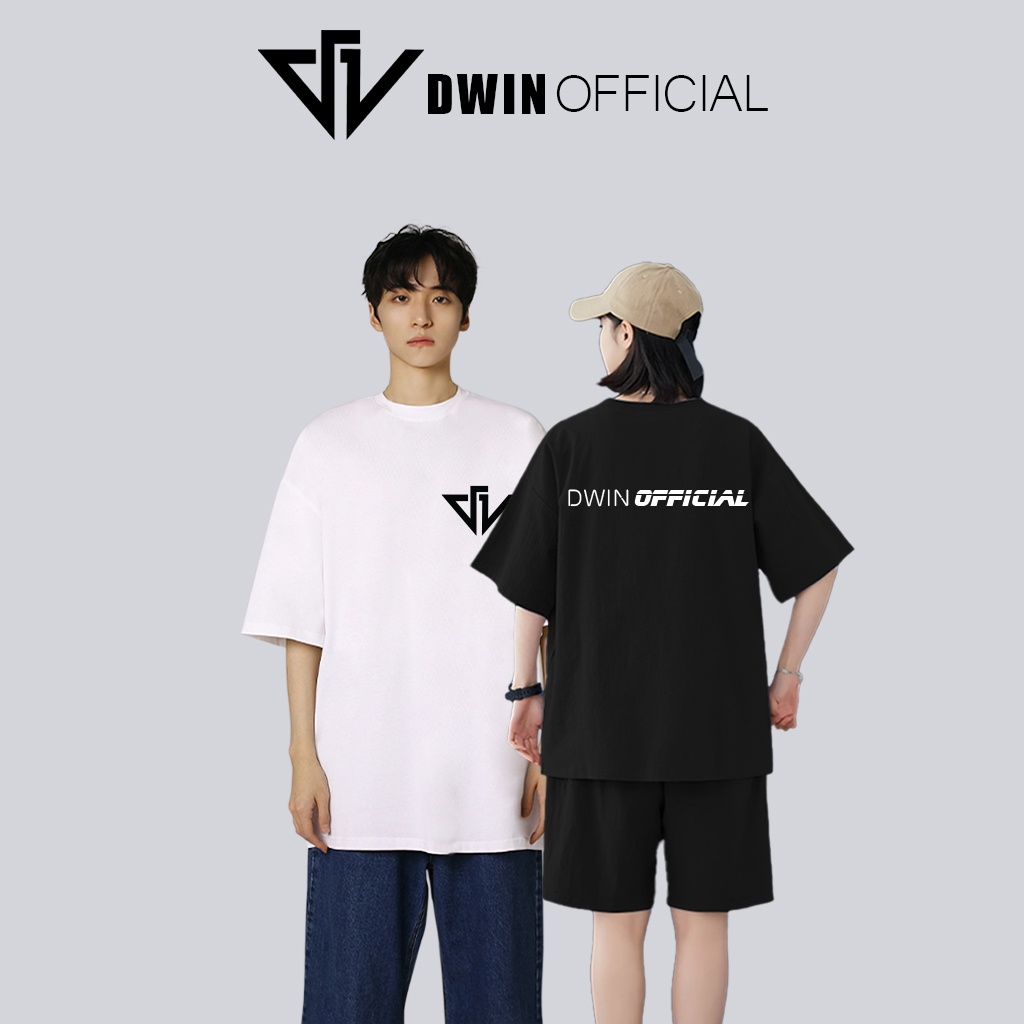 Mô tả Áo thun Dwin official thời trang basic tee phông trơn nam nữ tay lỡ oversize form rộng - 2