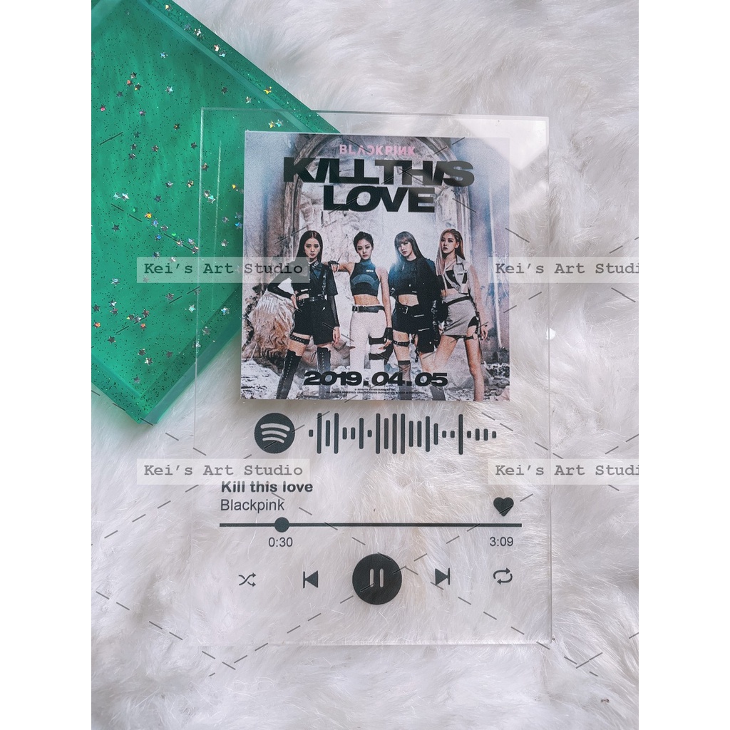 KHUNG ẢNH TRONG SUỐT SPOTIFY BLACKPINK (10X15cm): Pink venom, Lisa - Lalisa; Rosé - Gone; On the ground; Jennie Solo