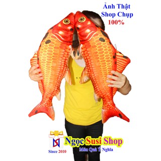 THÚ BÔNG CÁ CHÉP 3D SIÊU MỀM MỊN SIZE 60CM - GẤU BÔNG HÌNH CÁ CHÉP