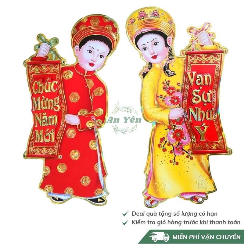 Cặp Tiên Đồng Ngọc Nữ trang trí Tết | Shopee Việt Nam
