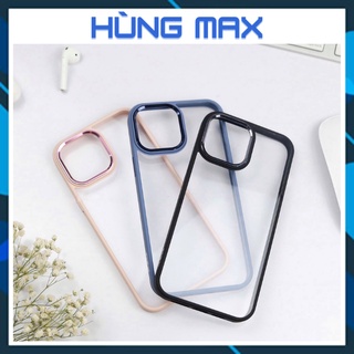 Ốp lưng trong chống ố viền silicon màu chịu lực cho iphone 12promax/13/13pro/13promax