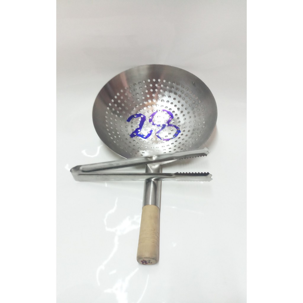 Vợt Vớt Xương, Rau Củ INOX Cán Gỗ Loại DÀY | Shopee Việt Nam