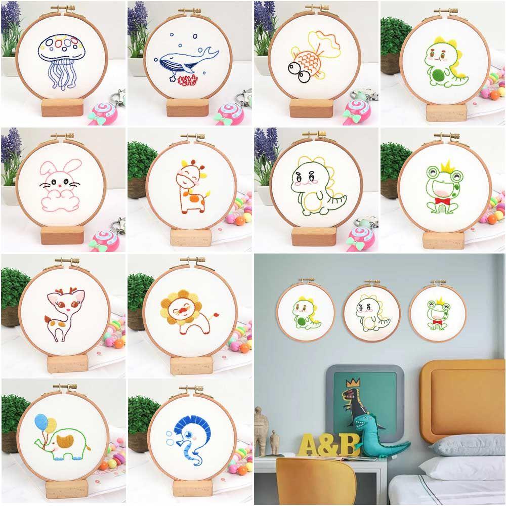 ODAKA DIY Bộ dụng cụ thêu thủ công DIY Dụng cụ đục lỗ thủ công Bastidor Para Pakketten Kruissteek Phụ kiện may vá Vòng thêu